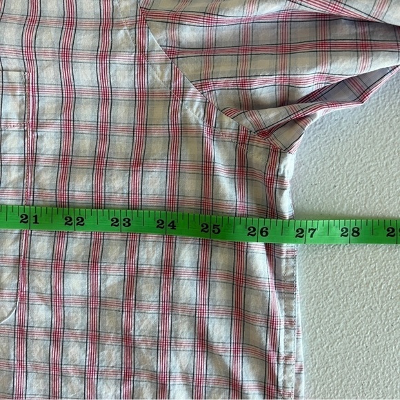 Alan Flusser Button Down Shirt Pink & Blue Plaid Long Sleeve Men's Size XXL - Picture 9 of 9